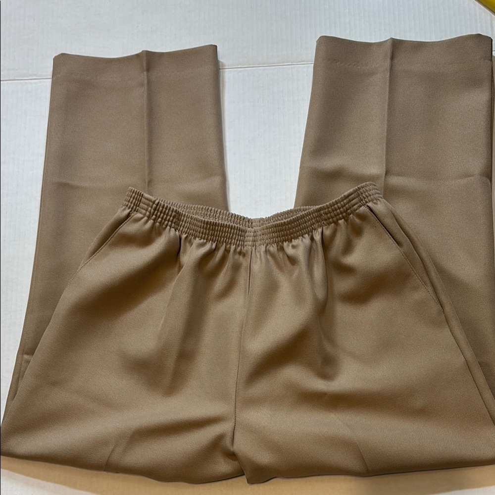 Tan Elastic Waist Pants